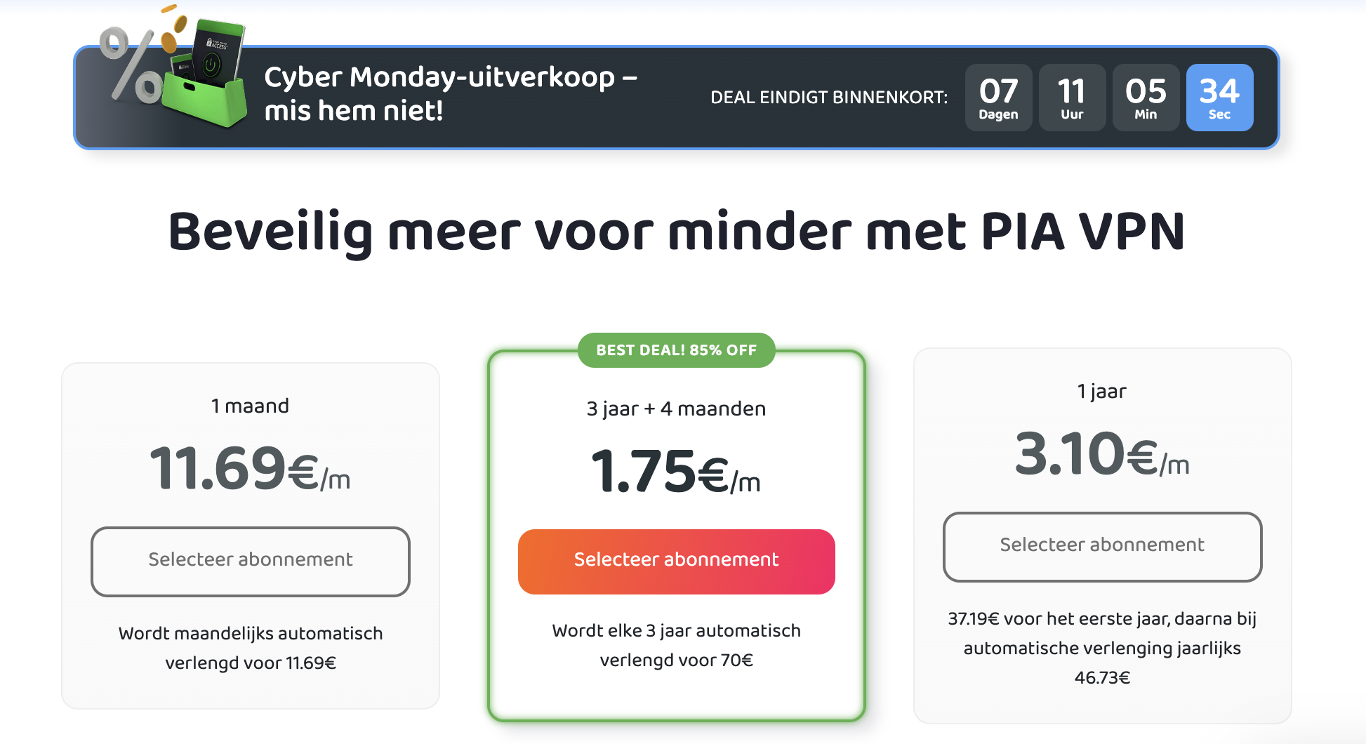 PIA Black Friday and Cyber Monday deal