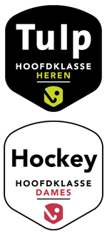 Logo's van Hockey van de Tulp Hoofdklasse Heren en Hoofdklasse Dames onder elkaar