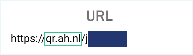 URL van een QR-code van de Albert Heijn met de officiële Albert Heijn site