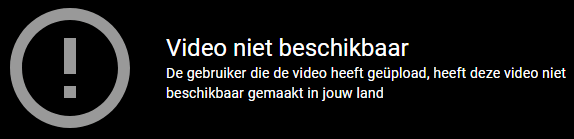 De melding "Video niet beschikbaar" op YouTube