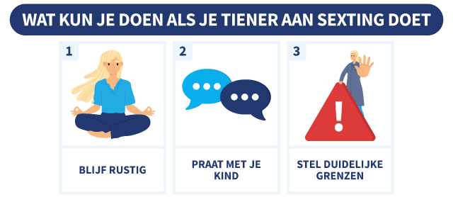 3 tips voor als je tiener aan sexting doet, met illustraties