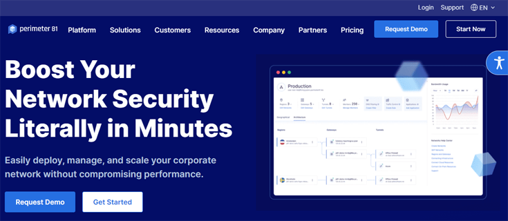 Perimeter81 Website Homepage