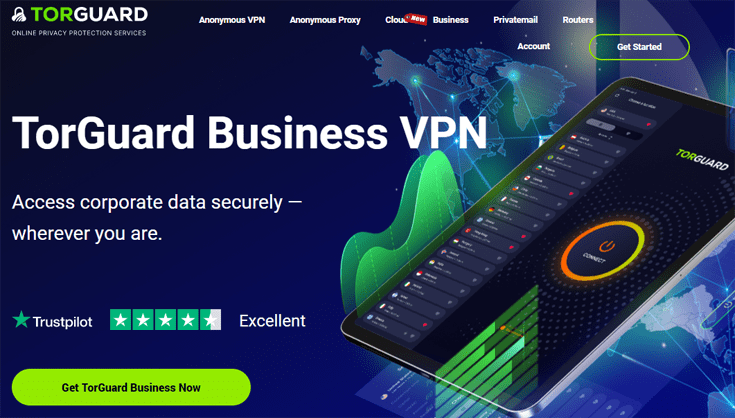 TorGuard Website Homepage