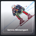 Symbolfoto für Wintersportprogramm auf der Webseite von ServusTV