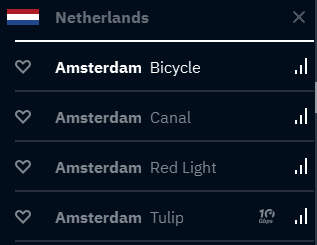 Nederlandse servers zoals vermeld in de Windscribe app