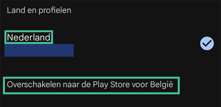 Mogelijkheid om je land te wijzigen in de App Store