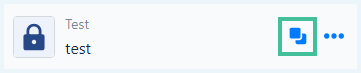 Screenshot van een item in de LastPass-kluis met icoontje om het item te kopieren uitgelicht