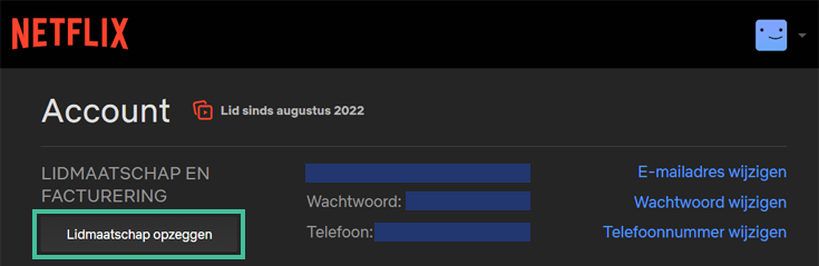Netflix knop 'lidmaatschap opzeggen' uitgelicht