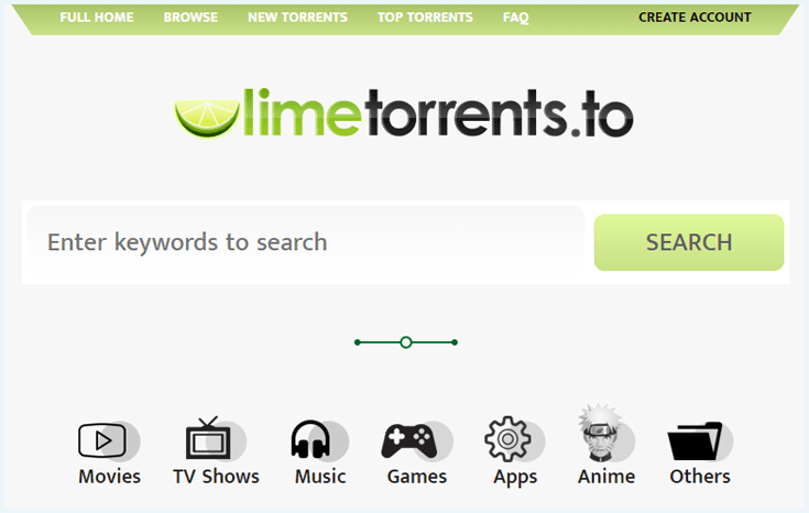 Screenshot van LimeTorrents torrentplatform maart 2024