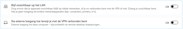 Instellingen van NordVPN voor de LAN-beveiliging
