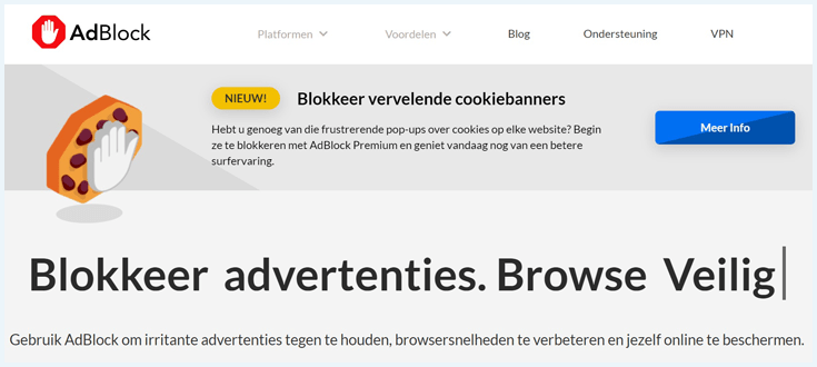AdblockPlus adblocker om advertenties te beperken of volledig te blokkeren
