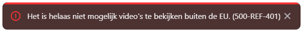 Foutmelding van KPN TV