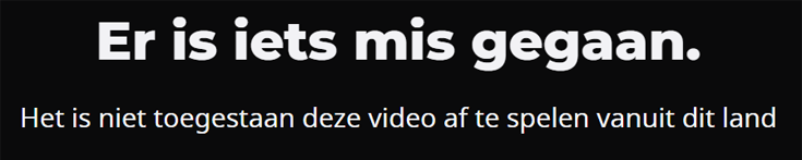 Screenshot van Error-melding op NLZIET website