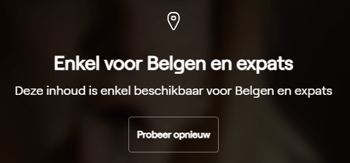 Foutmelding website VRT Max