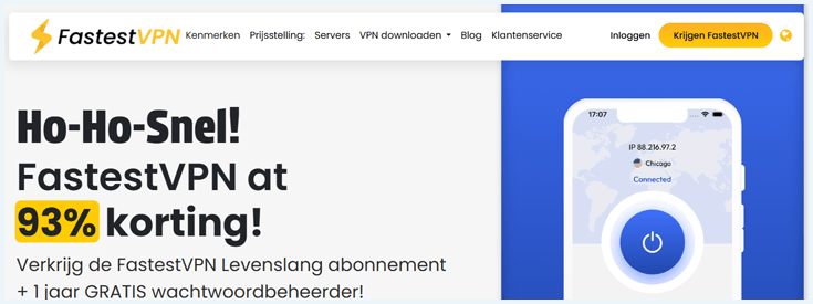 FastestVPN homepage