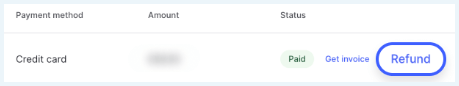 Mogelijkheid in het NordVPN account om een refund aan te vragen