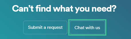 Button om de livechat van Surfshark te starten