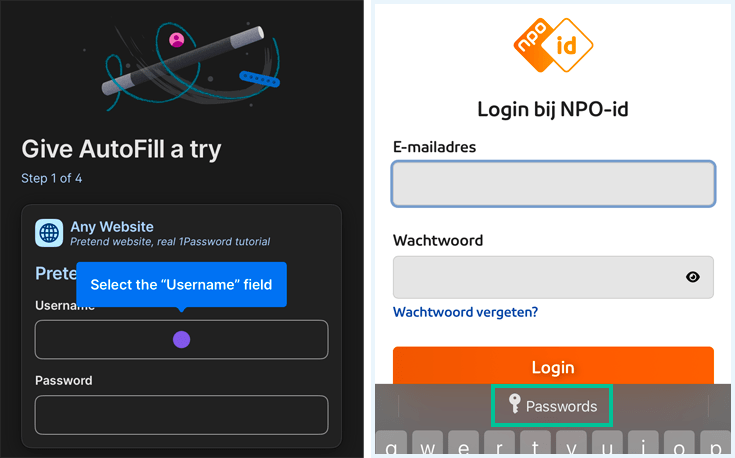 1Password iPhone app met automatisch invullen