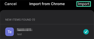 Screenshot van de geimporteerde gegevens