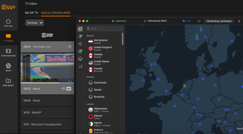 ziggo streaming with vpn