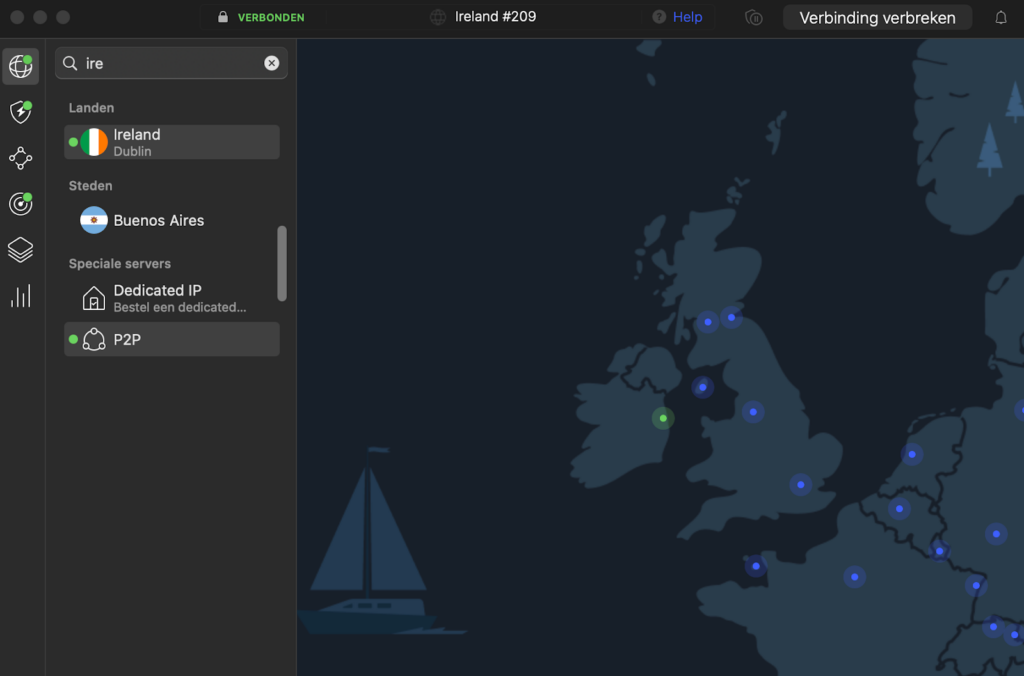 nordvpn connect to ireland