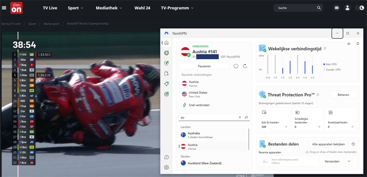 ServusTV unblocked with NordVPN