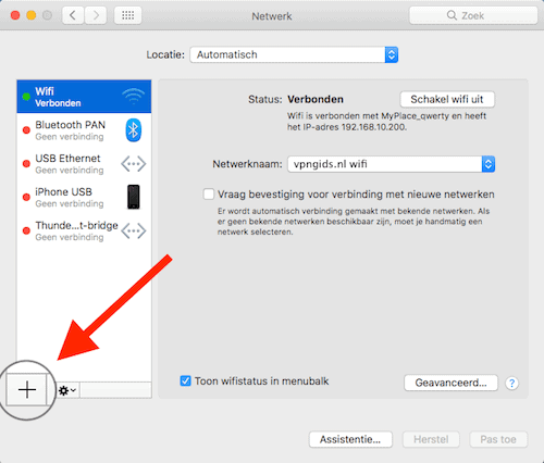 Plus-icoontje Mac OS