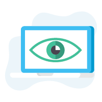 Laptop met oog