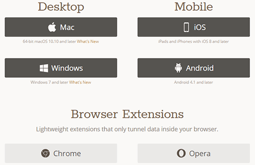 TunnelBear Installatiemethoden Screenshot