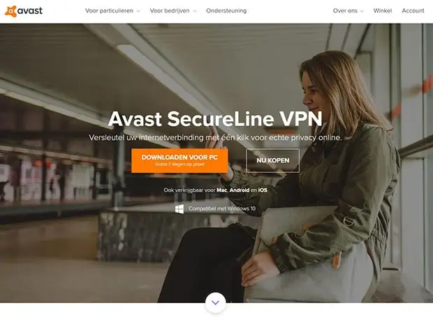 Avast SecureLine VPN homepage website