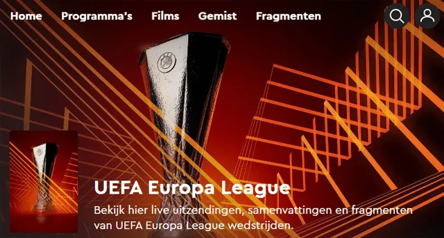 De sportpagina met header