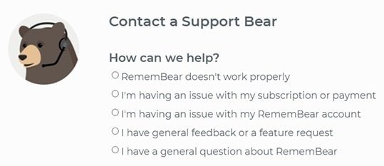Klantenservice RememBear: Contact a support bear