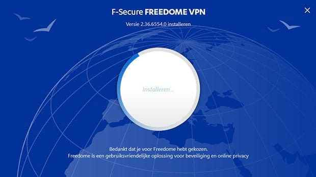 FREEDOME VPN Installatie