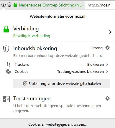 firefox inhoudsblokkering streng