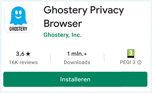 Screenshot van Ghostery in de App Store