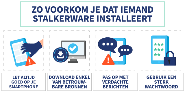 Vier tips om te voorkomen dat iemand stalkerware installeert