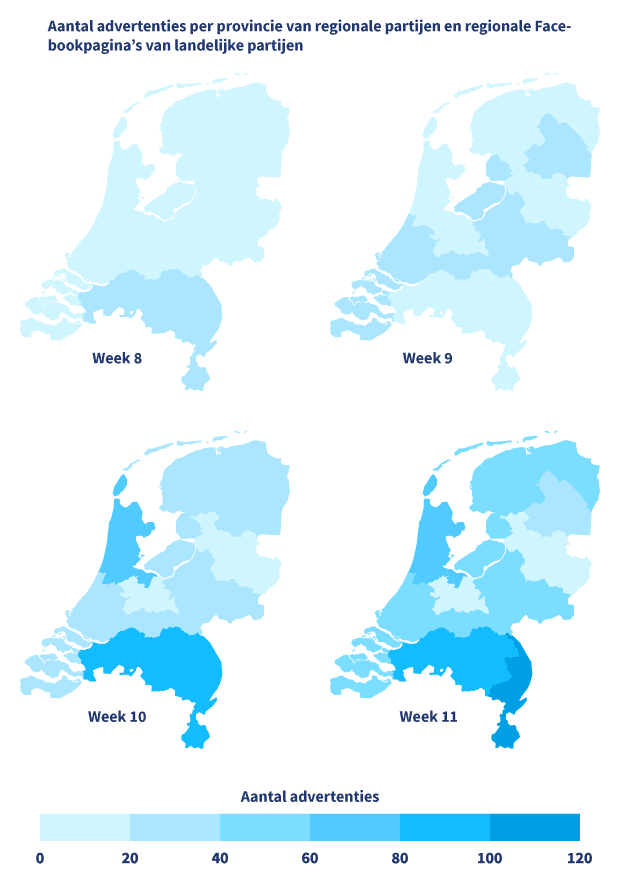Landkaartjes Nederland Regionale Facebook advertenties