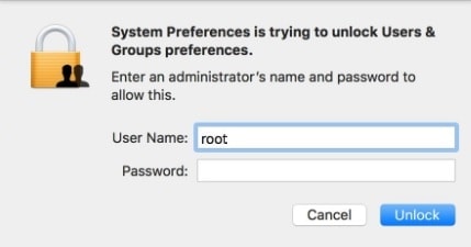 macOS High Sierra root