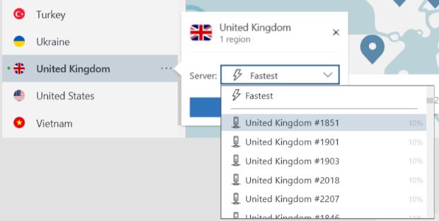 NordVPN UK servers