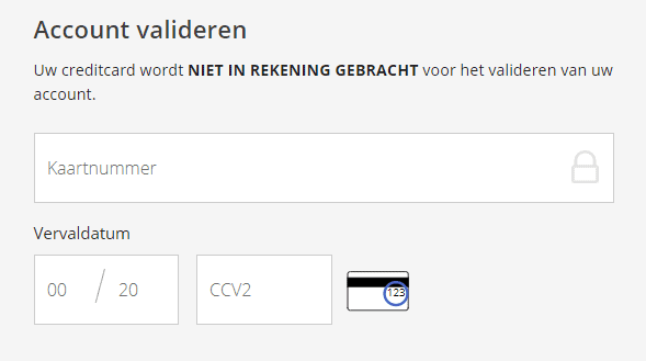 Creditcard info