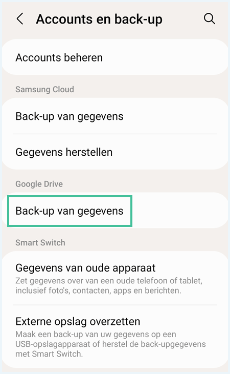 Android scherm 