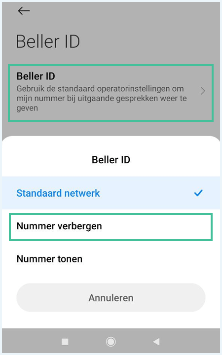 Android scherm