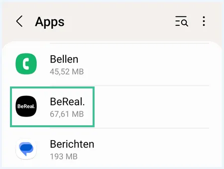 Android apps waarbij