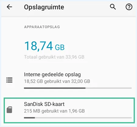 Android scherm 