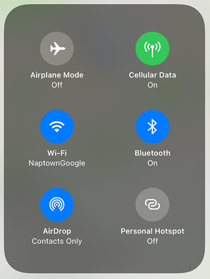 BlueTooth optie op smartphone