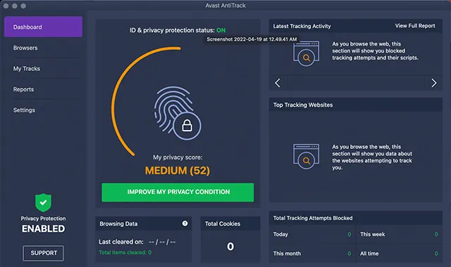 Avast Antivirus AntiTrack