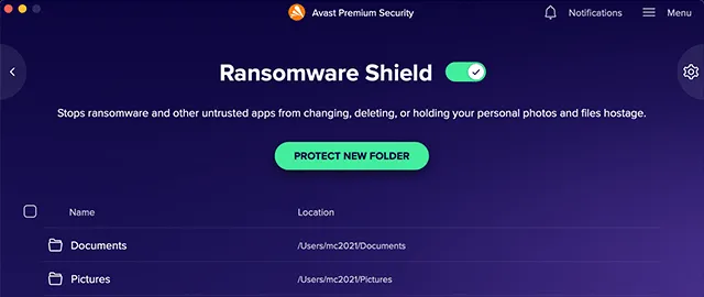 Avast Antivirus Ransomware Shield