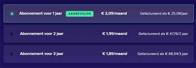 Avast SecureLine VPN prijs in app