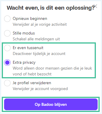 Badoo scherm