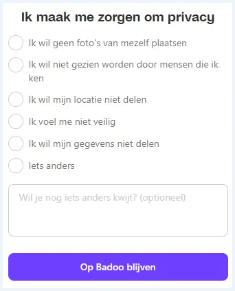 Badoo scherm